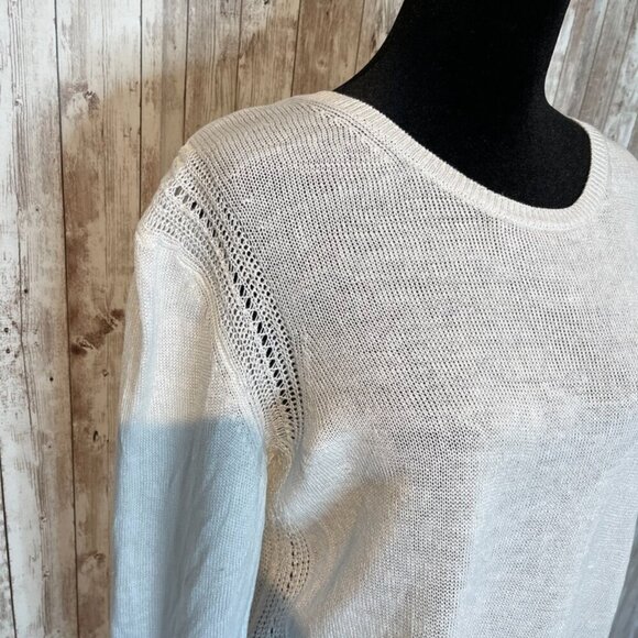 Talbots White Lightweight Tunic Sweater size XL - Picture 2 of 5